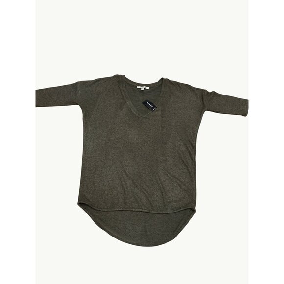 Express V Neck Dolman Sleeve Tunic Top XS Rayon Blend Made Guatemala Hi Lo Style - Picture 11 of 11